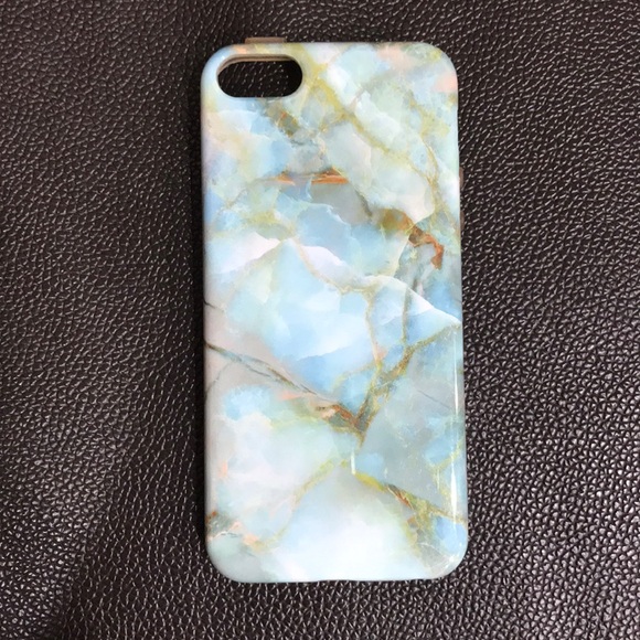iPhone 5/5S AQUA/GOLD MARBLE CASE - Picture 1 of 4